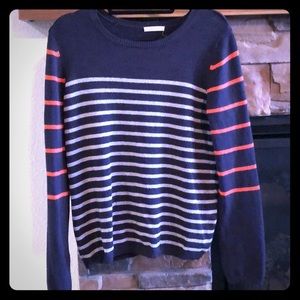 Navy Blue and Orange Sweater